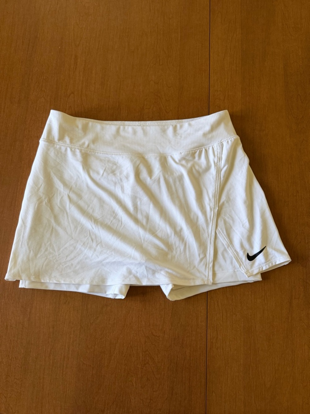 Nike White Women’s Athletic Skort with Black Swoosh